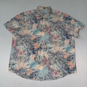 Tommy Bahama Men's Bahama Coast Glow Palms IslandZone Camp Shirt XXL